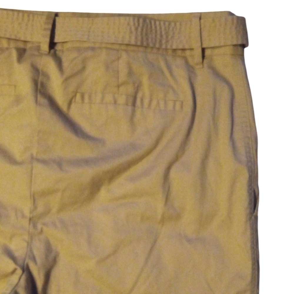 Chico's Lightweight Cotton Cropped Khakis Belted Waist Pockets Size 2.5 14 - Picture 6 of 9